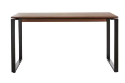 Miliboo Schreibtisch aus dunklem Holz und schwarzem Metall B138 cm OPAL* Design-schreibtische
