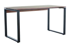 Miliboo Schreibtisch aus dunklem Holz und schwarzem Metall B138 cm OPAL* Design-schreibtische