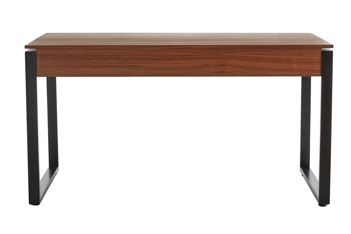 Miliboo Schreibtisch aus dunklem Holz und schwarzem Metall B138 cm OPAL* Design-schreibtische