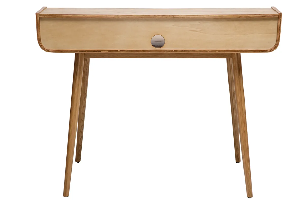 Miliboo Schreibtisch aus Eschenfurnier 3 Schubladen OPUS* Design-schreibtische