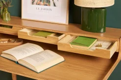 Miliboo Schreibtisch aus Eschenfurnier 3 Schubladen OPUS* Design-schreibtische