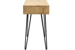 Miliboo Schreibtisch aus Mangoholz und Metall mit Ablagegestell VIBES* Design-schreibtische|Konsolentische
