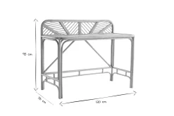 Miliboo Schreibtisch aus Rattan B120 cm GALON* Design-schreibtische
