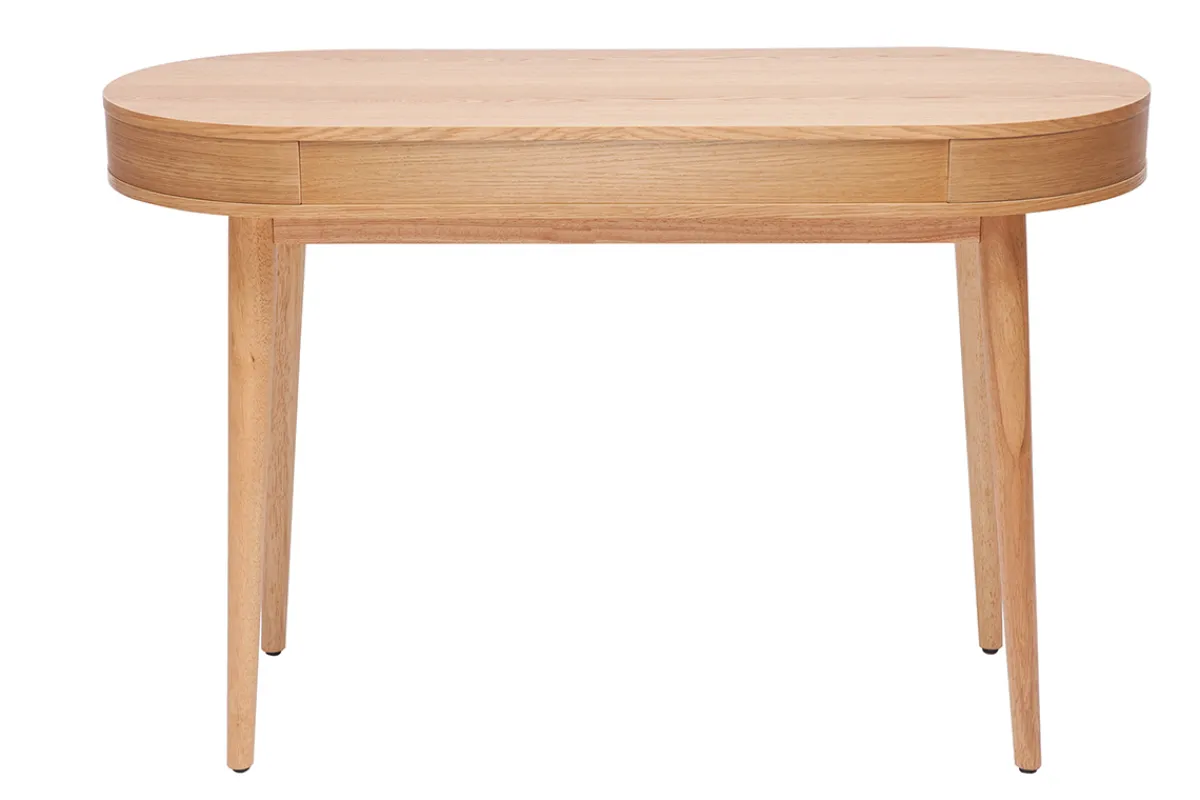Miliboo Schreibtisch mit Schublade aus hellem Holz B120 cm JUDITH* Design-schreibtische