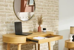 Miliboo Schreibtisch mit Schublade aus hellem Holz B120 cm JUDITH* Design-schreibtische
