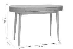 Miliboo Schreibtisch mit Schublade aus hellem Holz B120 cm JUDITH* Design-schreibtische