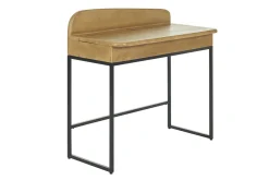 Miliboo Schreibtisch mit Stauraum aus massivem Mangoholz B100 cm SHIVA* Design-schreibtische
