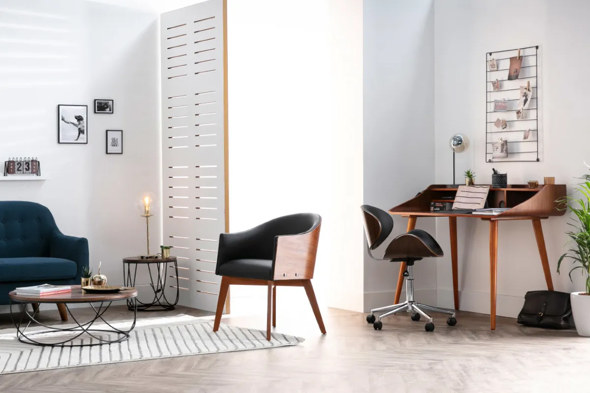 Miliboo Schreibtisch Nussbaum NORDECO* Design-schreibtische