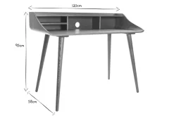 Miliboo Schreibtisch Nussbaum NORDECO* Design-schreibtische