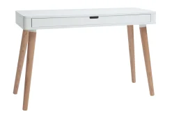 Miliboo Schreibtisch skandinavisches Design Weiß und Holz L115 cm TOTEM* Design-schreibtische|Konsolentische