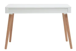 Miliboo Schreibtisch skandinavisches Design Weiß und Holz L115 cm TOTEM* Design-schreibtische|Konsolentische