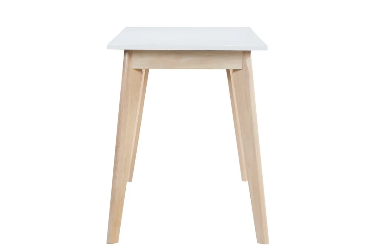 Miliboo Schreibtisch skandinavisch mit Schubladen Holz Weiß L160 LEENA* Design-schreibtische