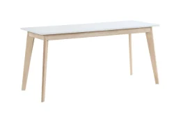 Miliboo Schreibtisch skandinavisch mit Schubladen Holz Weiß L160 LEENA* Design-schreibtische