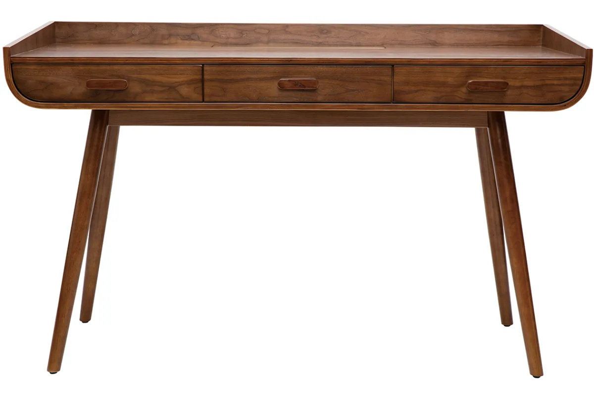 Miliboo Schreibtisch Vintage Holz Nussbaum HALLEN* Design-schreibtische