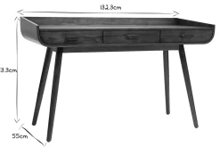 Miliboo Schreibtisch Vintage Holz Nussbaum HALLEN* Design-schreibtische