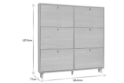 Miliboo Schuhschrank in hellem Holzdekor Eiche B126 cm SILVESTRE* Schuhschränke