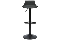Miliboo Schwarze 360° drehbare und höhenverstellbare Design-Barhocker (2er-Set) KRONOS* Barhocker