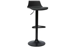 Miliboo Schwarze 360° drehbare und höhenverstellbare Design-Barhocker (2er-Set) KRONOS* Barhocker