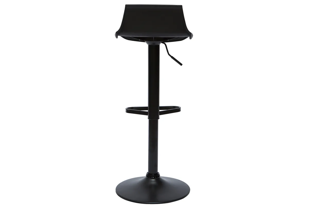 Miliboo Schwarze 360° drehbare und höhenverstellbare Design-Barhocker (2er-Set) KRONOS* Barhocker