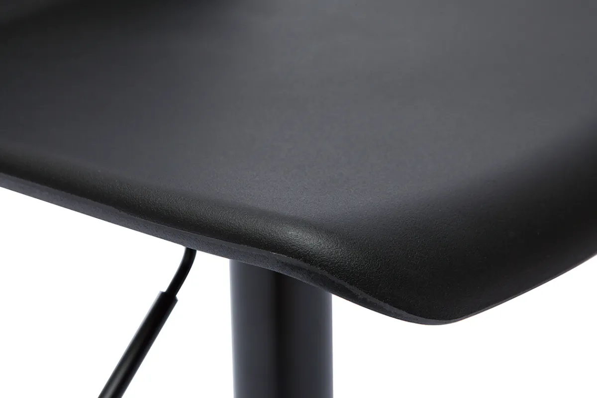 Miliboo Schwarze 360° drehbare und höhenverstellbare Design-Barhocker (2er-Set) KRONOS* Barhocker
