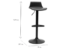 Miliboo Schwarze 360° drehbare und höhenverstellbare Design-Barhocker (2er-Set) KRONOS* Barhocker