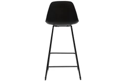 Miliboo Schwarze Designer-Barhocker mit Metallbeinen 65 cm (2er-Set) FRANZ* Barhocker