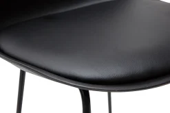 Miliboo Schwarze Designer-Barhocker mit Metallbeinen 65 cm (2er-Set) FRANZ* Barhocker