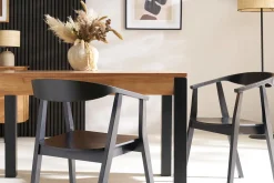 Miliboo Schwarze Design-Stühle aus Holz (2er- Set) BAHIA* Design-stühle