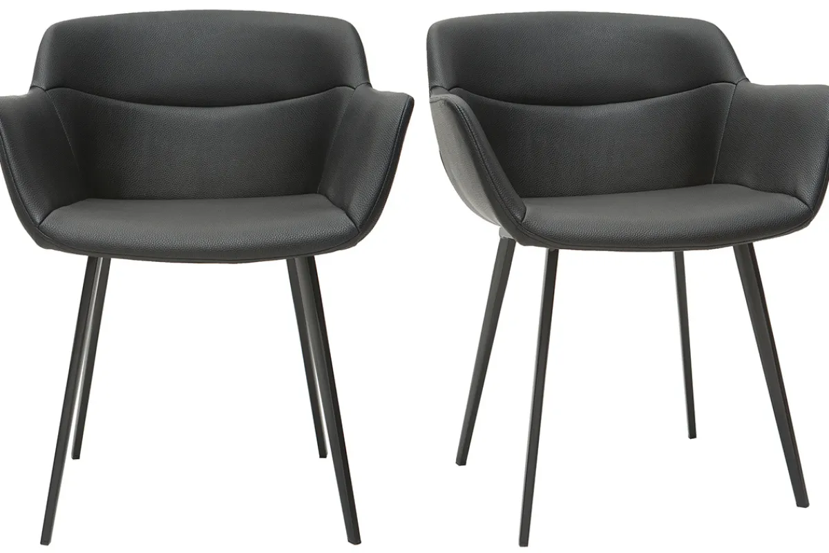 Miliboo Schwarze Design-Stühle (2er-Satz) NERO* Design-stühle