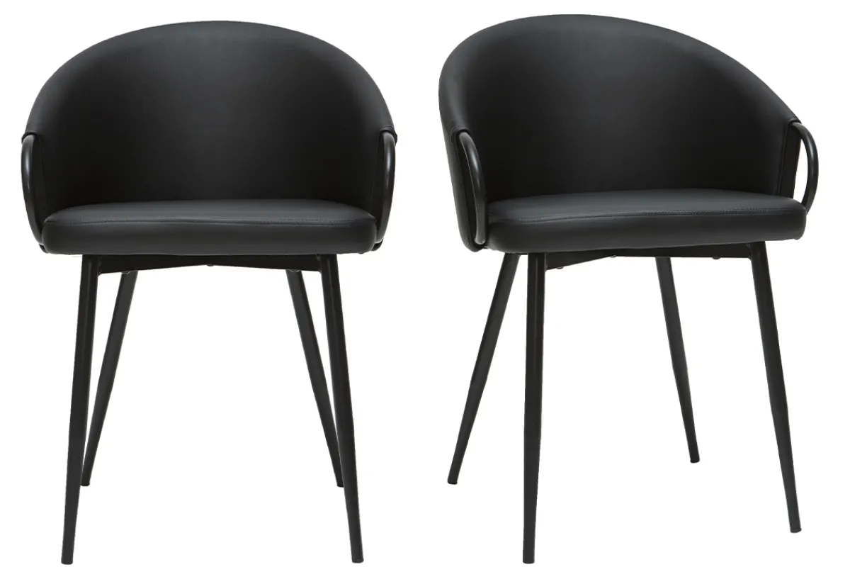 Miliboo Schwarze Design-Stühle (2er-Set) PRECIO* Design-stühle
