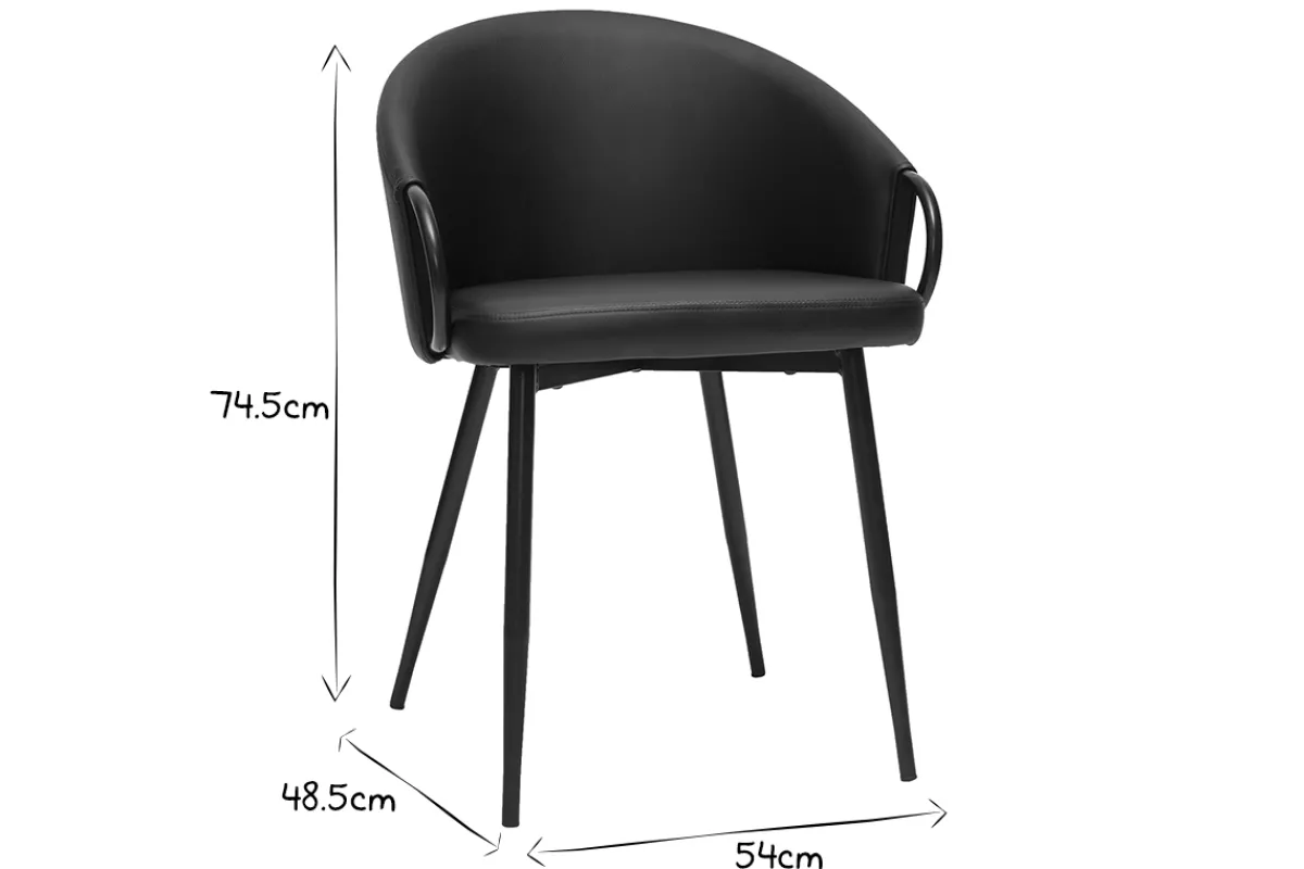 Miliboo Schwarze Design-Stühle (2er-Set) PRECIO* Design-stühle