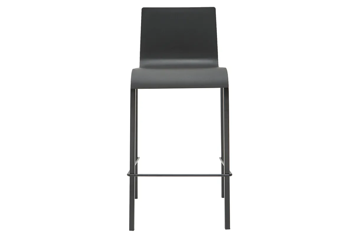 Miliboo Schwarze stapelbare Designer-Barhocker H65 cm (2er-Satz) KUPA* Barhocker