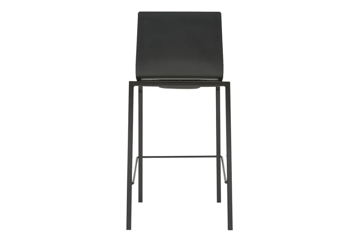 Miliboo Schwarze stapelbare Designer-Barhocker H65 cm (2er-Satz) KUPA* Barhocker