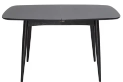 Miliboo Schwarzer ausziehbarer Tisch 130-160 cm NORDECO* Ausziehtische