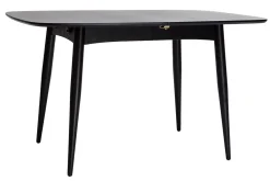 Miliboo Schwarzer ausziehbarer Tisch 130-160 cm NORDECO* Ausziehtische