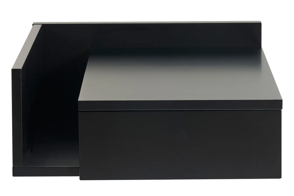 Miliboo Schwarzer Wand-Nachttisch mit Schublade B40 cm NASTY* Nachttische