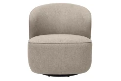 Miliboo Schwenksessel im trendigen Design aus taupefarbenem strukturiertem Samteffektstoff AMBER* Design-sessel|Sessel