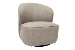 Miliboo Schwenksessel im trendigen Design aus taupefarbenem strukturiertem Samteffektstoff AMBER* Design-sessel|Sessel