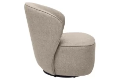 Miliboo Schwenksessel im trendigen Design aus taupefarbenem strukturiertem Samteffektstoff AMBER* Design-sessel|Sessel