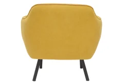 Miliboo Senfgelber Designer-Stoffsessel mit Samteffekt LAURENS* Design-sessel|Sessel