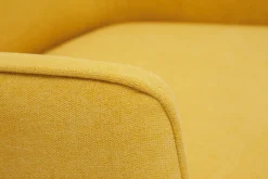 Miliboo Senfgelber Designer-Stoffsessel mit Samteffekt LAURENS* Design-sessel|Sessel
