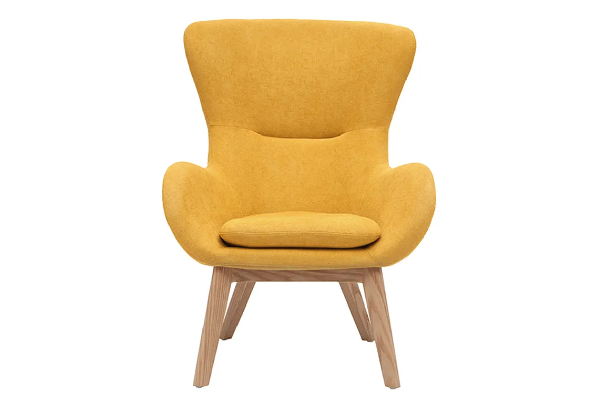 Miliboo Senfgelber Samtsessel ESKUA* Design-sessel|Sessel