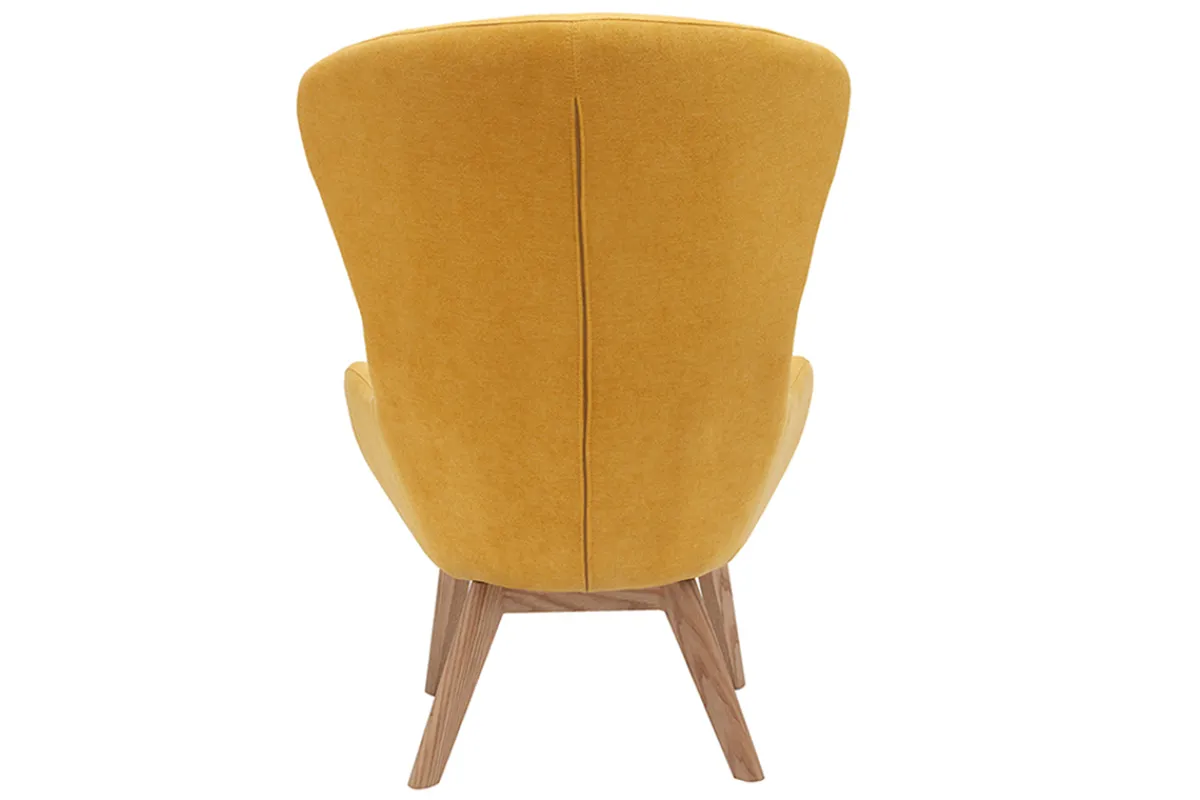 Miliboo Senfgelber Samtsessel ESKUA* Design-sessel|Sessel