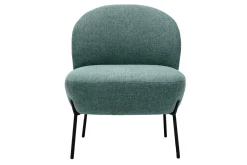 Miliboo Sessel aus graugrünem Stoff und schwarzem Metall BELEY* Design-sessel|Sessel