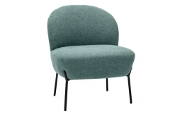 Miliboo Sessel aus graugrünem Stoff und schwarzem Metall BELEY* Design-sessel|Sessel