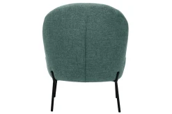 Miliboo Sessel aus graugrünem Stoff und schwarzem Metall BELEY* Design-sessel|Sessel