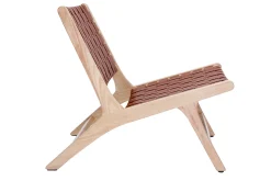 Miliboo Sessel aus Holz mit geflochtenen Riemen in Braun BONDI* Design-sessel|Sessel