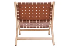 Miliboo Sessel aus Holz mit geflochtenen Riemen in Braun BONDI* Design-sessel|Sessel