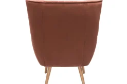 Miliboo Sessel aus rotem Samt und massivem Hevea AVERY* Design-sessel|Sessel