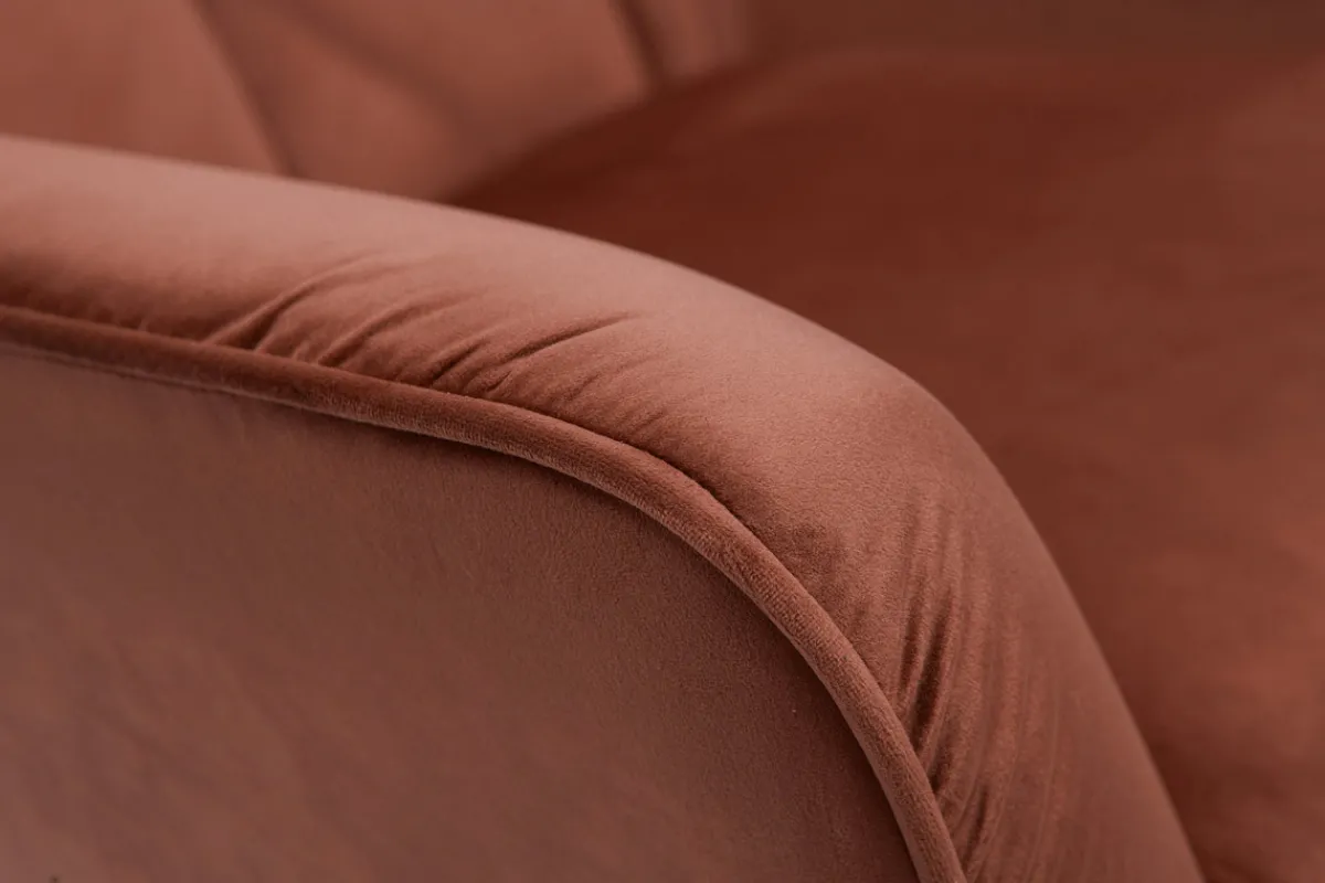Miliboo Sessel aus rotem Samt und massivem Hevea AVERY* Design-sessel|Sessel